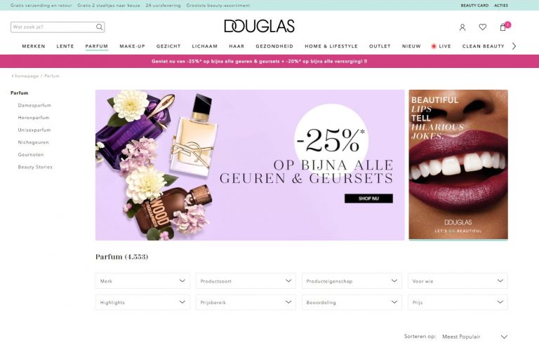 Ontdek het groot aanbod van parfums bij Douglas