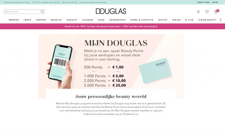 Ontdek de voordelen van de Douglas beautycard