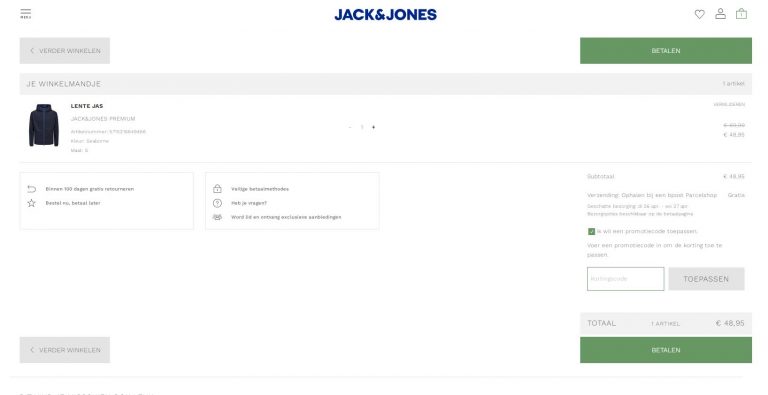 kortingscode jack & jones