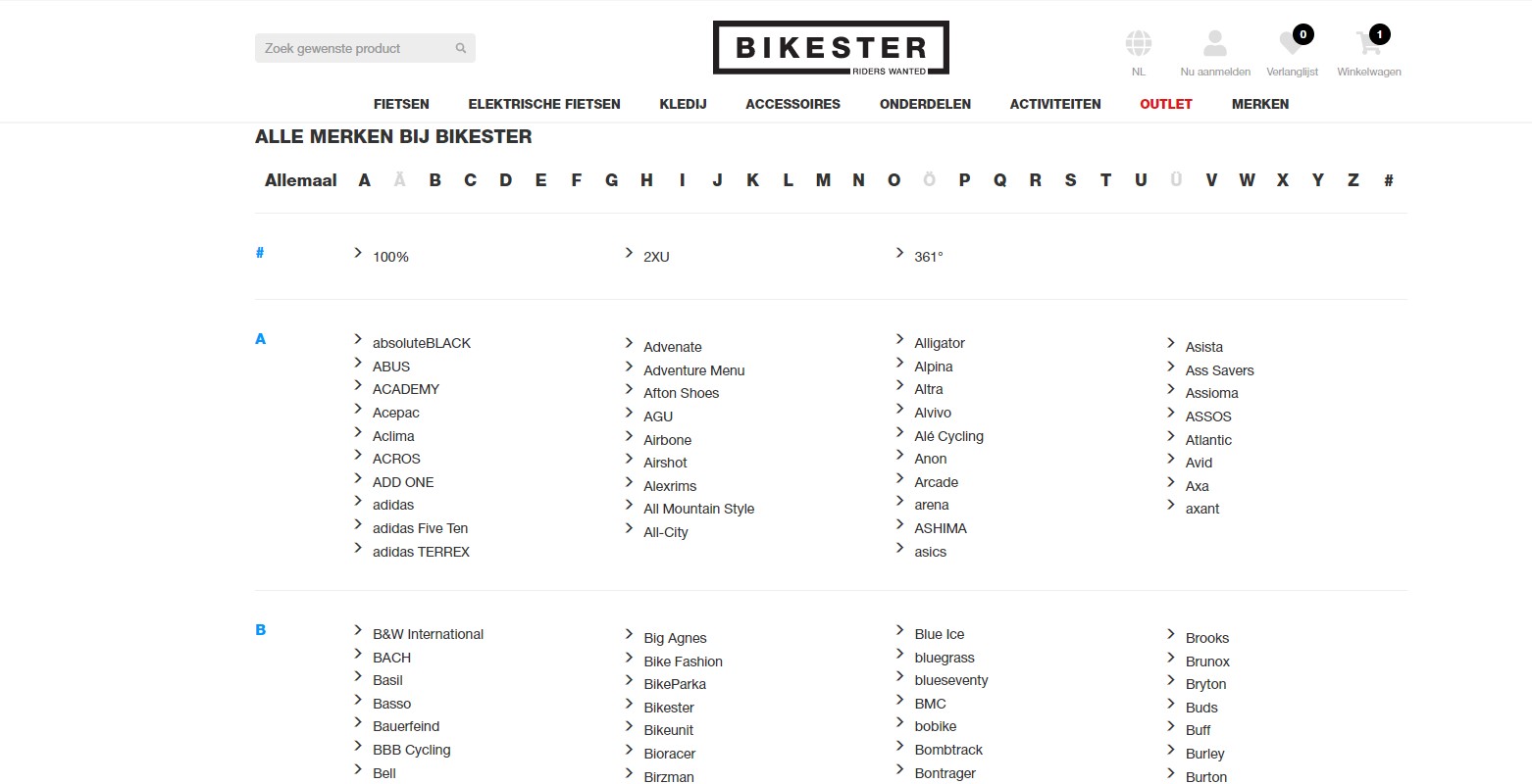 bikester merken