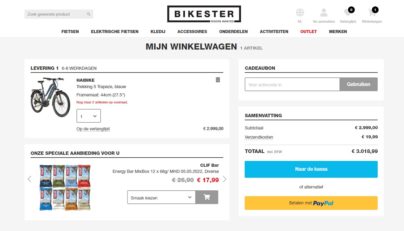 Bikester kortingscode pagina