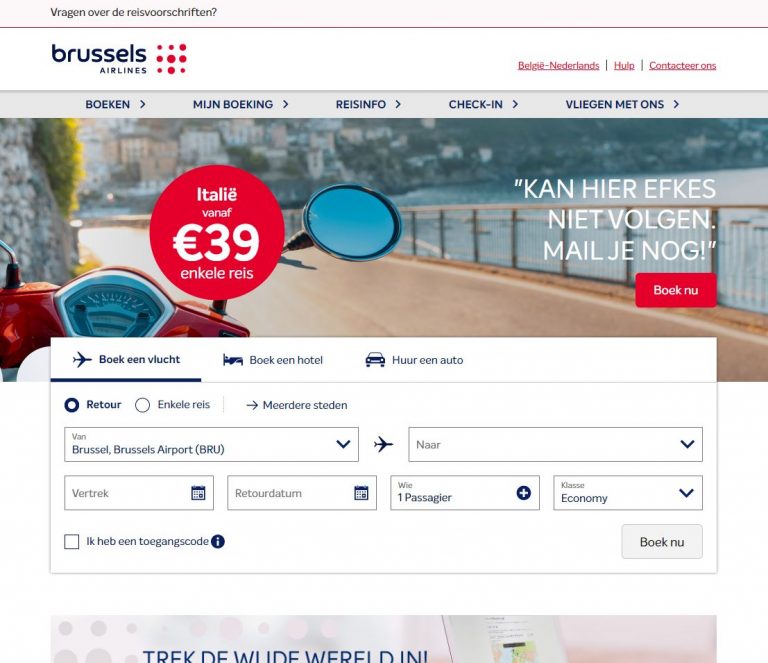 producten brussels airlines