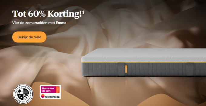 Slaapcomfort voor minder: ontdek de zomersolden bij Emma Matras