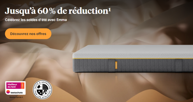 Confort de sommeil à petit prix : découvrez les soldes d'été chez Emma Matelas