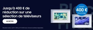 Jusqu'à 400 € de réduction sur une sélection de téléviseurs