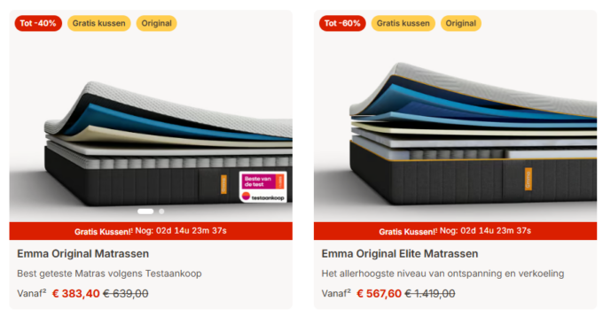 Tot 60% korting bij Emma Matras: Spring Offers voor een betere nachtrust