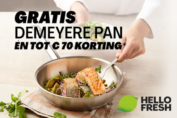 HelloFresh: lekker en makkelijk koken met €70 korting én een gratis DEMEYERE pan